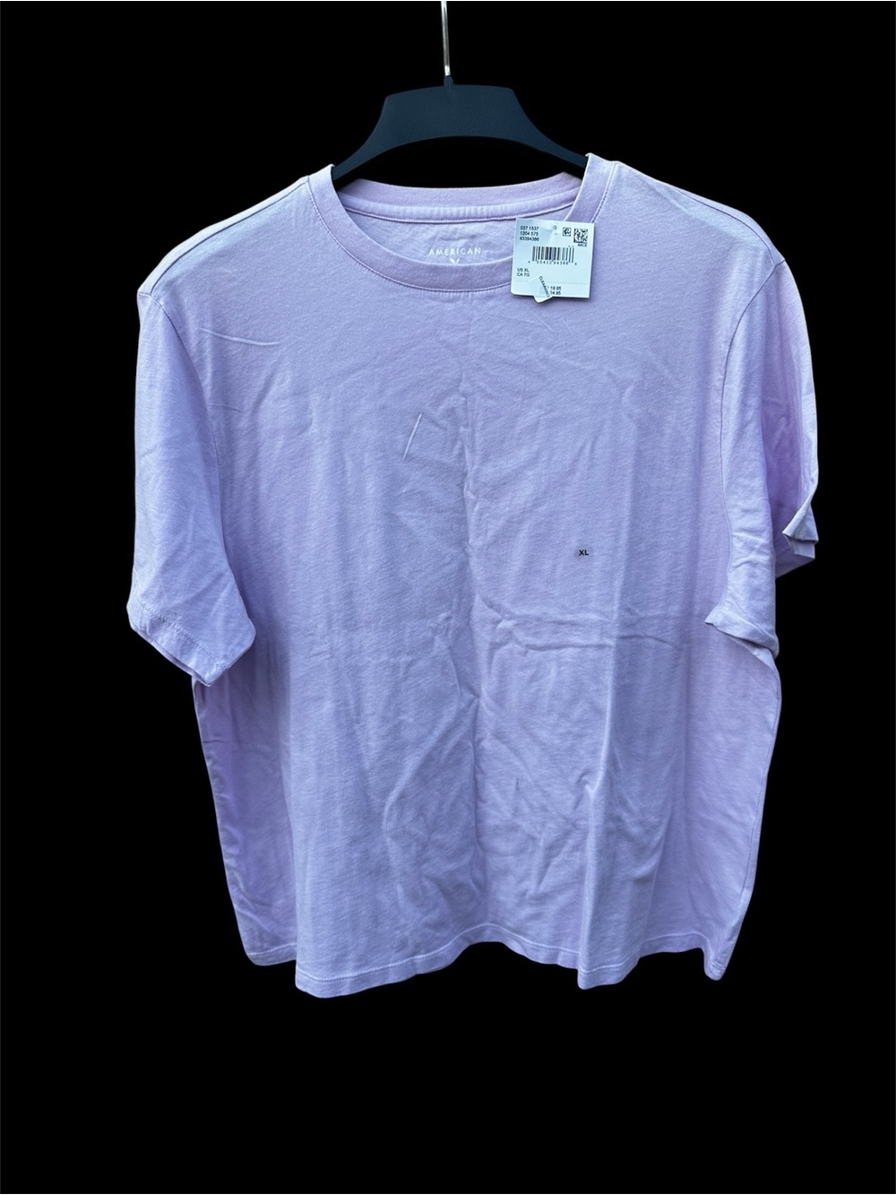 American Eagle Outfitters Light Lavender Crew Neck T-Shirt XL